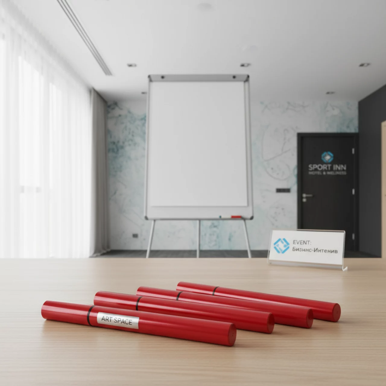 Аренда Набор красных маркеров Magnetoplan для досок и флипчартов 4 шт в Sport Inn Hotel & Wellness — ART SPACE
