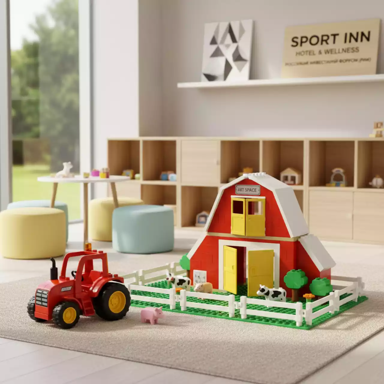 Аренда Набор Lego Duplo большая ферма в Sport Inn Hotel & Wellness — ART SPACE