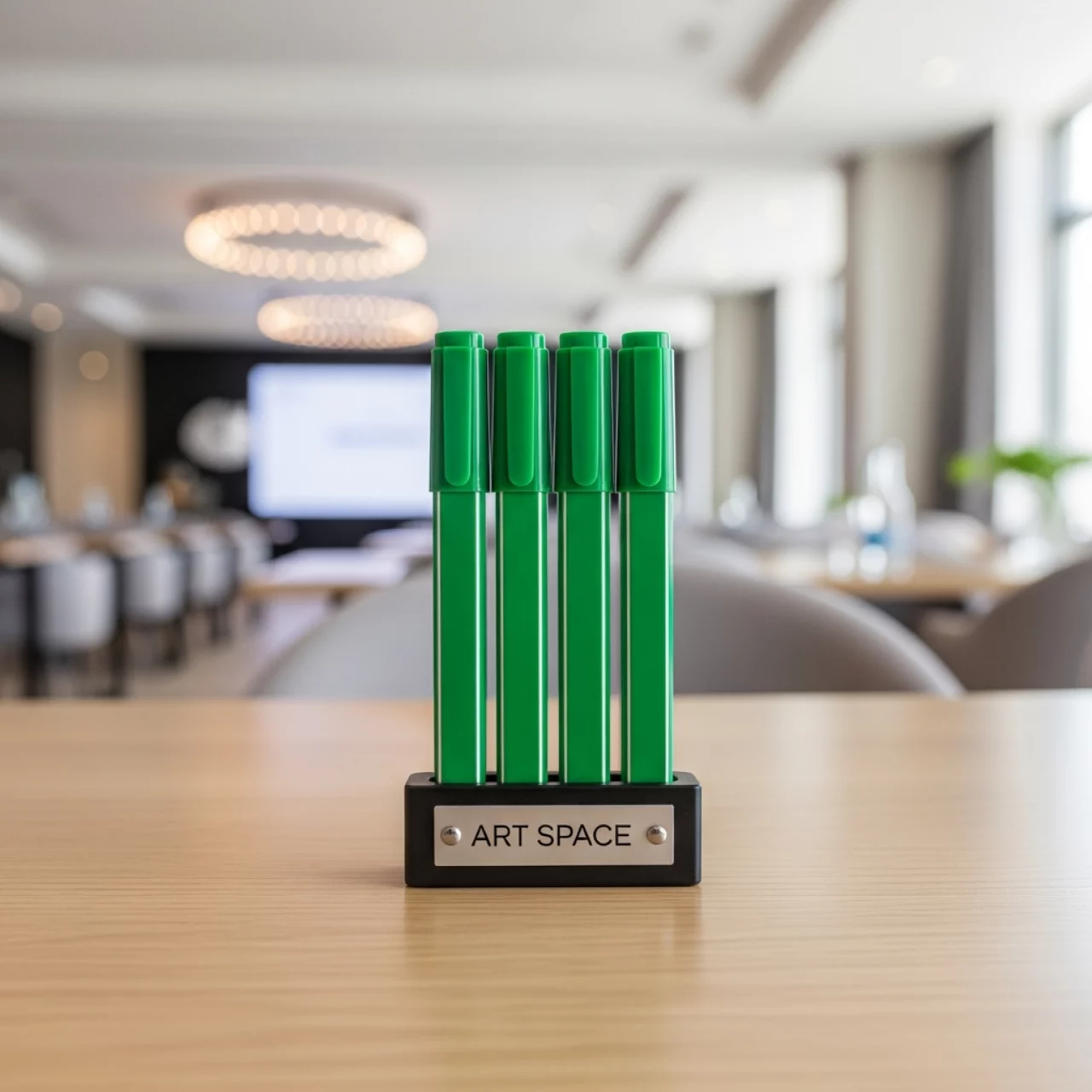 Аренда Набор маркеров Magnetoplan зелёных для досок и флипчартов 4 шт в Panorama by Mercure — ART SPACE