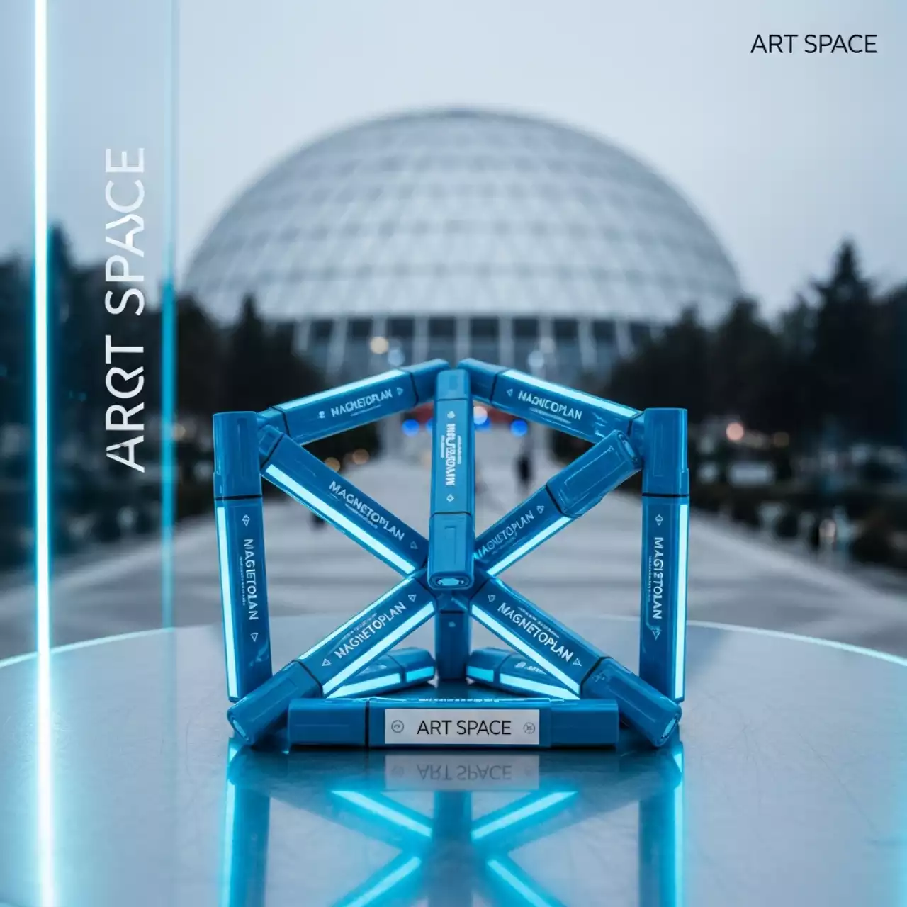 Аренда Набор маркеров синих Magnetoplan для досок и бумаги Board Flipchart Marker в ледовом дворце «Большой» — ART SPACE