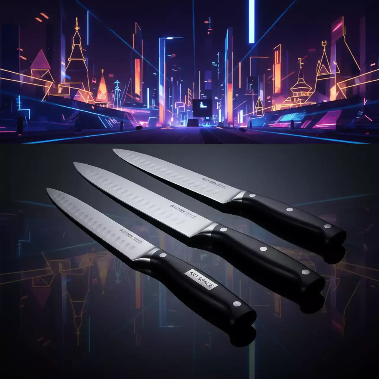 Аренда Набор ножей для резаков Neutron Proton Electron 2 в этно-парке «Моя Россия» — ART SPACE