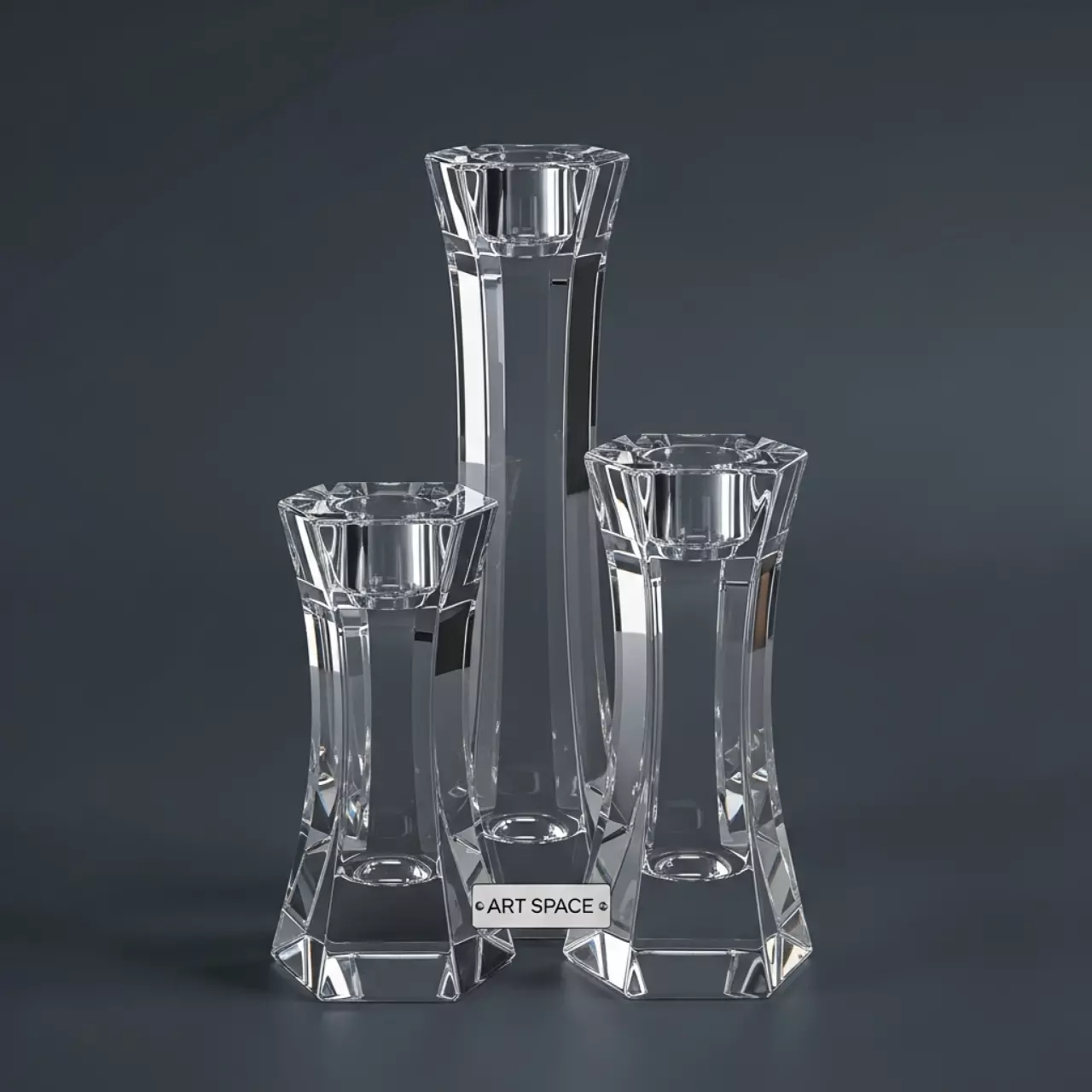 Аренда Набор подсвечников Берк хрустальный в Omega Sirius — ART SPACE