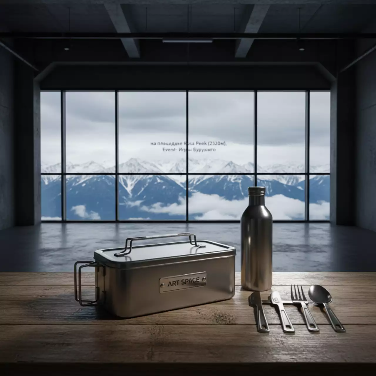 Аренда Набор посуды армейской на площадке Rosa Peak (2320м) — ART SPACE