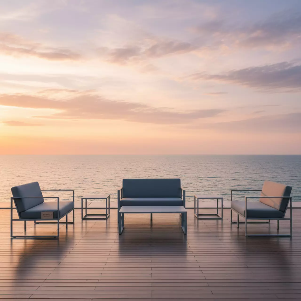 Аренда Набор RCR4T1 5 предметов серый на пляжных клубах Хосты — ART SPACE