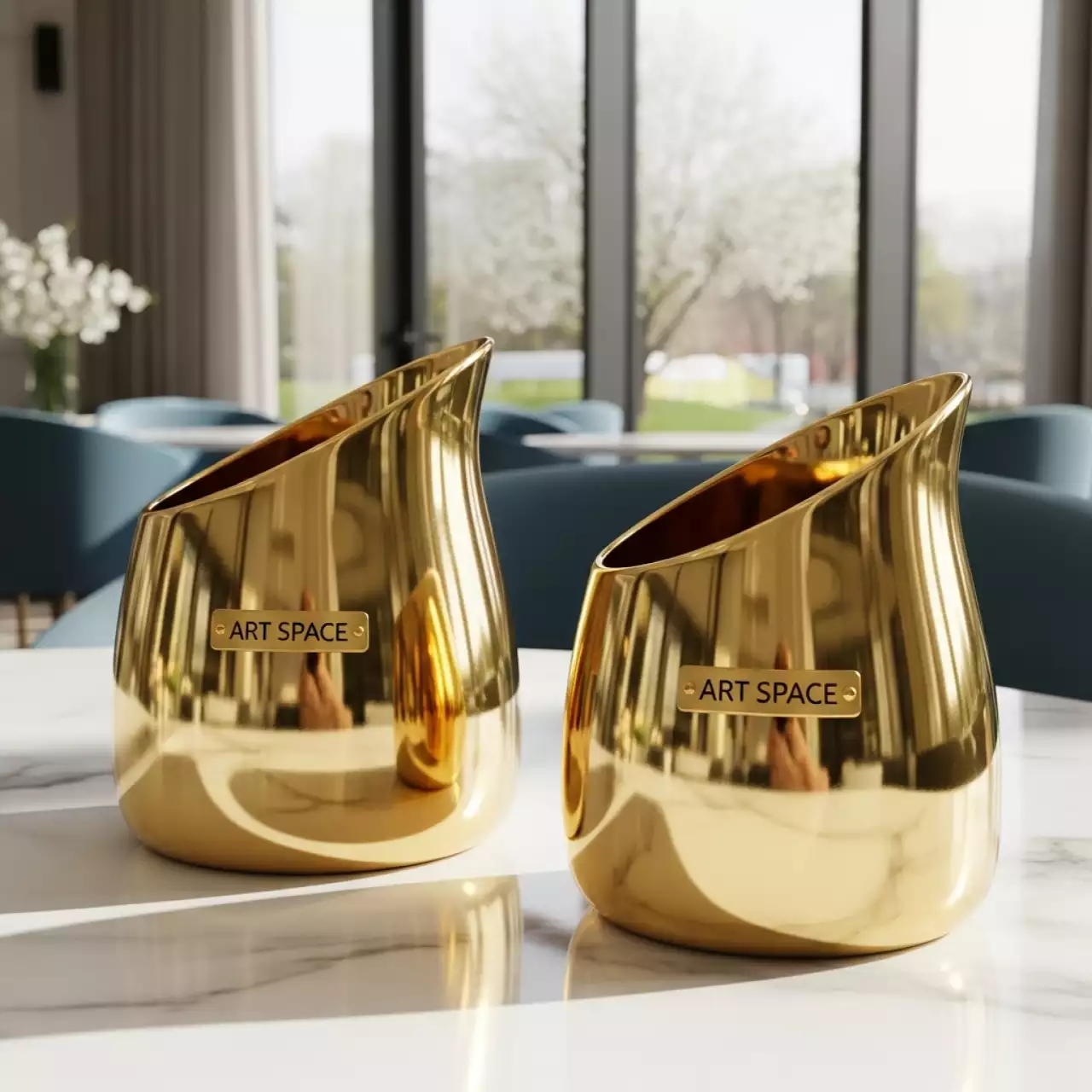 Аренда Набор Регино глянцевое золото 2 предмета в Courtyard by Marriott Sochi — ART SPACE