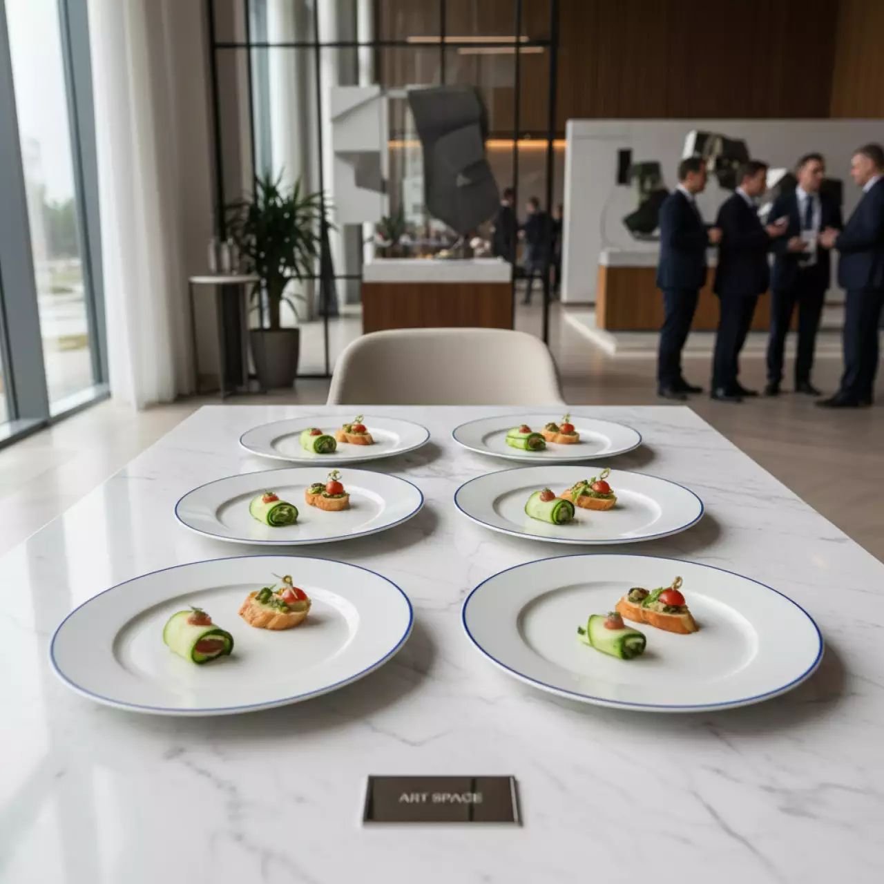 Аренда Набор тарелок для канапе Filet Bleu в Delta Sirius — ART SPACE