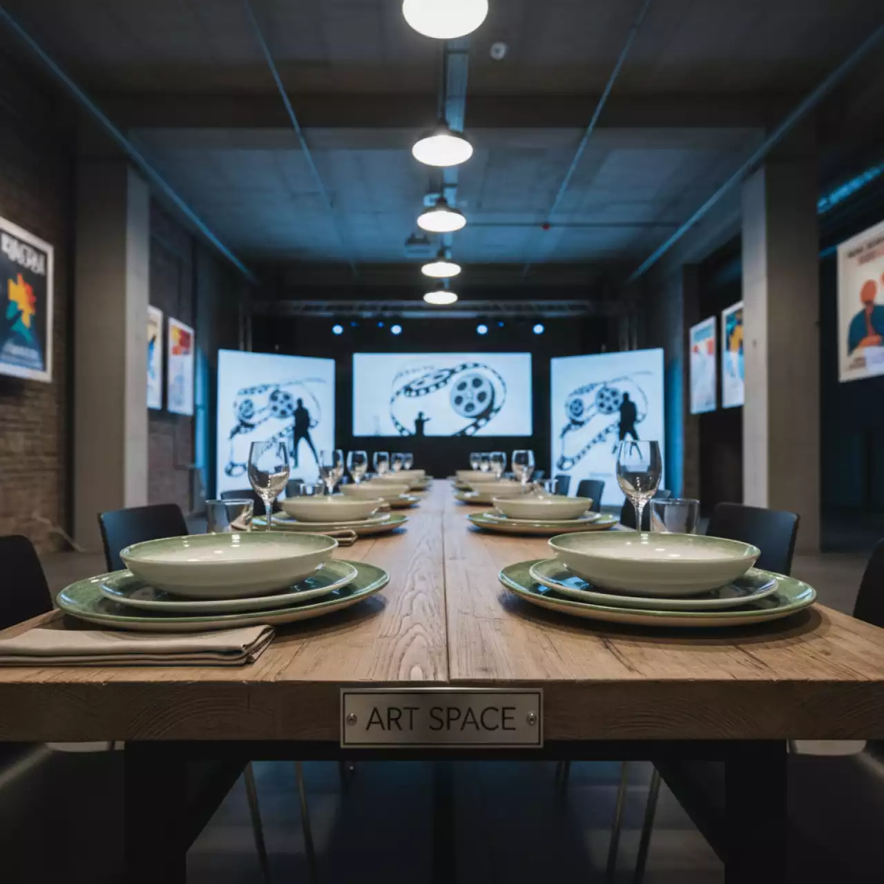 Аренда Набор тарелок Тайга бело зеленых с кантом 33 26 21 см в конгресс-холле отеля Жемчужина — ART SPACE