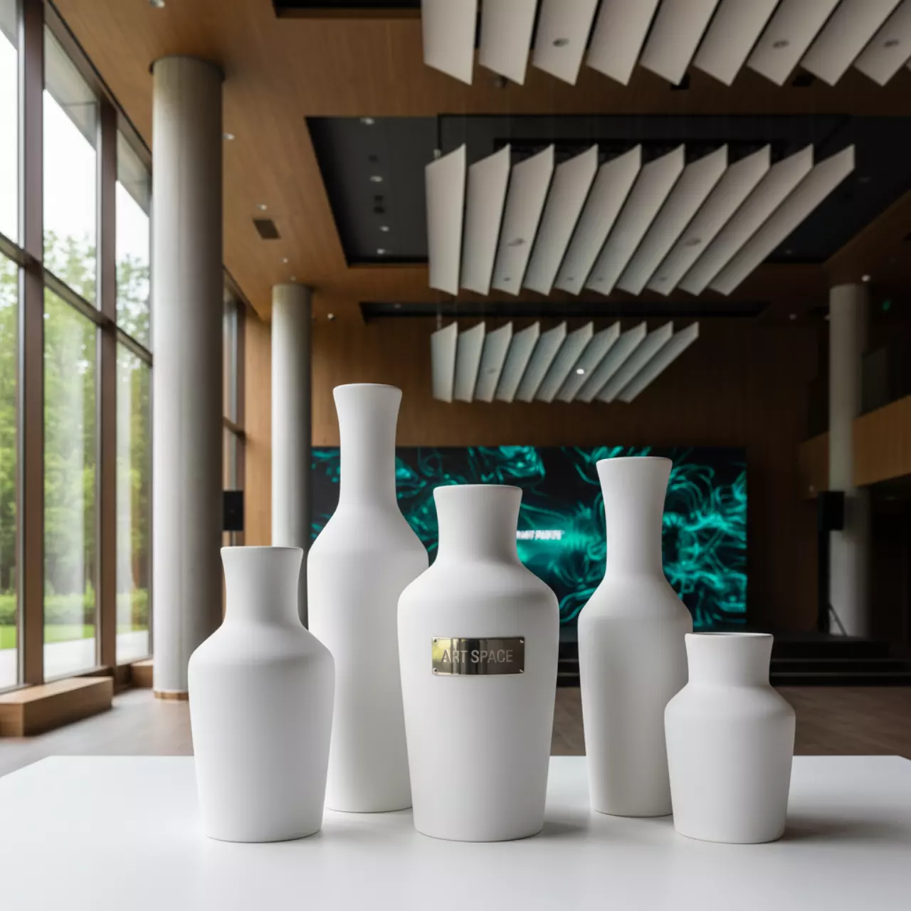 Аренда Набор ваз белых Хомфарито в санатории «Октябрьский» — ART SPACE