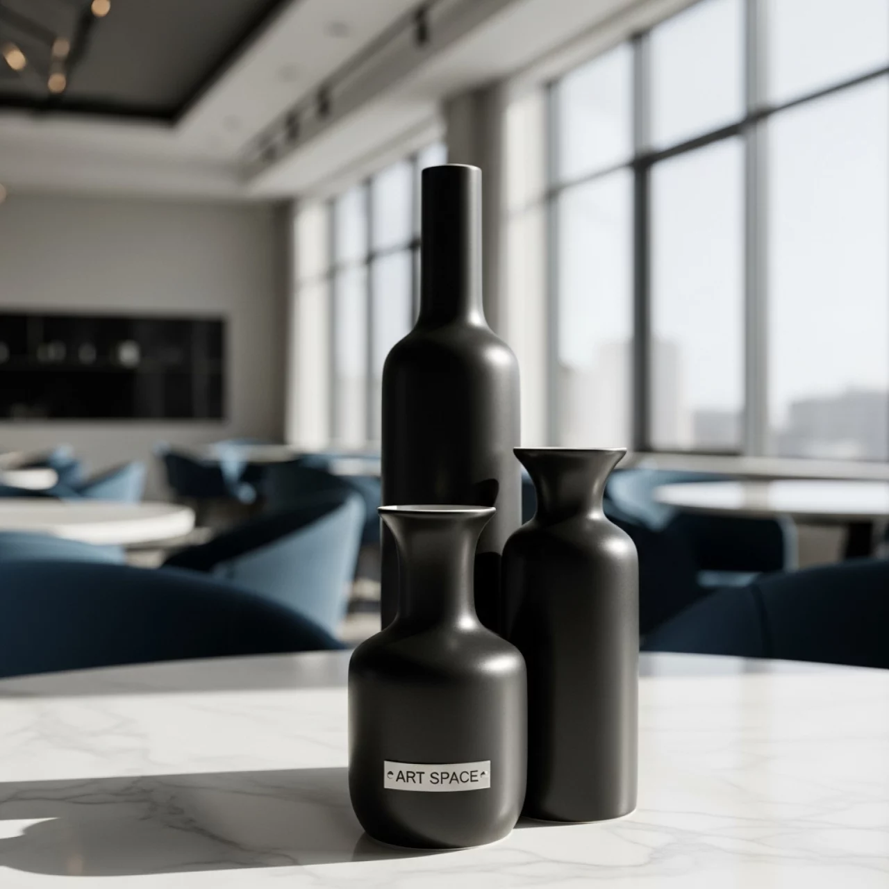 Аренда Набор ваз черных Хомфарито в банкетном зале «Дельфин» — ART SPACE