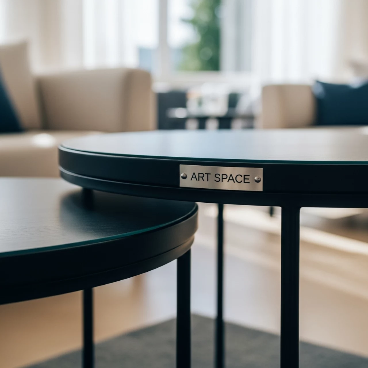 Аренда Набор журнальных столиков с черными столешницами в Сочи Парк Отеле — ART SPACE