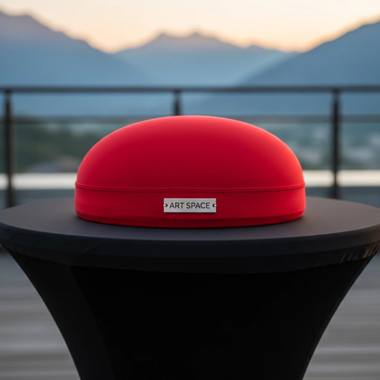 Аренда Наперон шапочка стрейч для коктейльного стола красный в Гранд Отель Поляна — ART SPACE