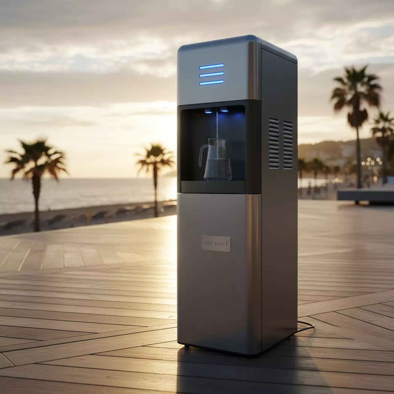 Аренда напольного кулера для воды на пляжных клубах Хосты — ART SPACE