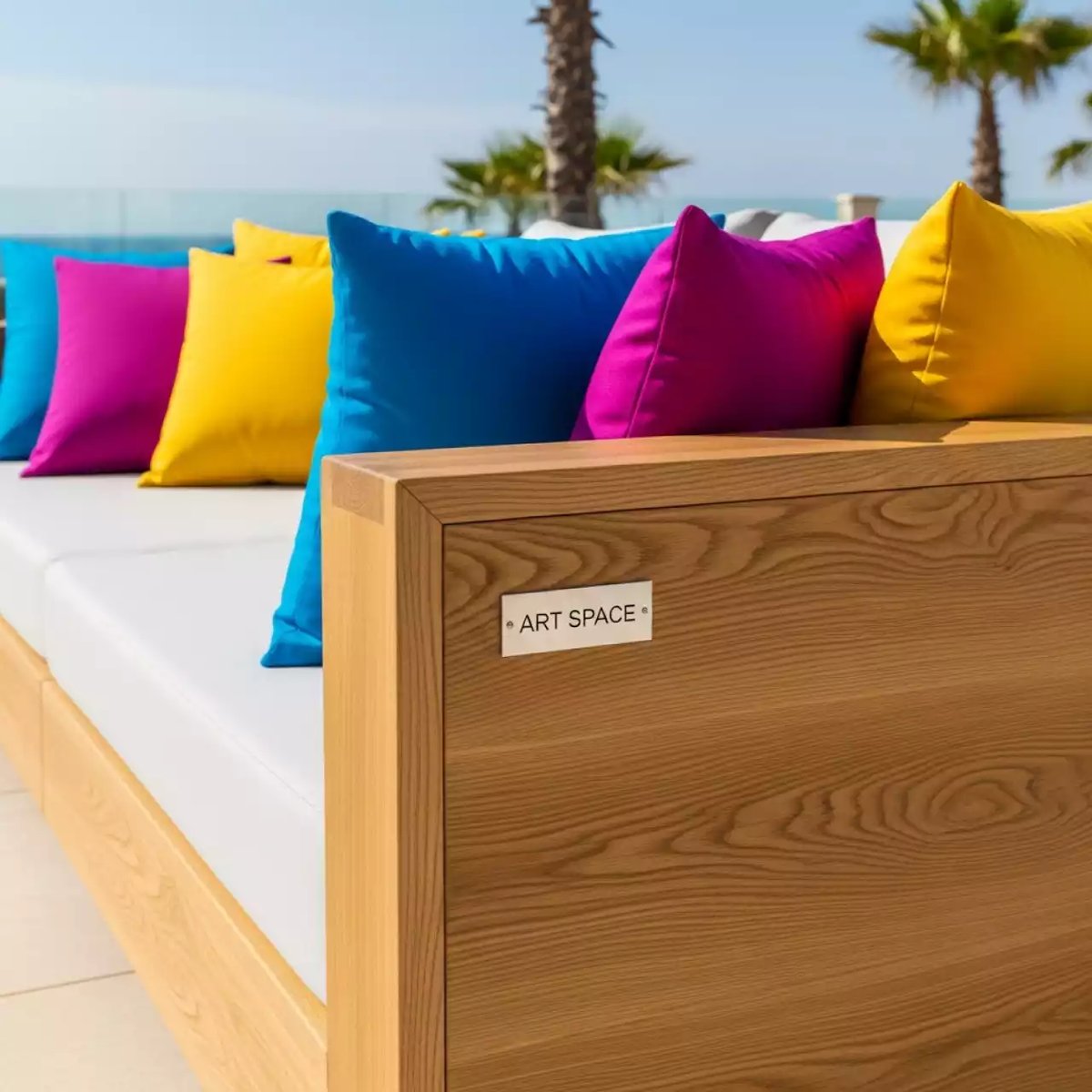 Аренда Натуральный с разноцветными подушками в Radisson Collection Paradise — ART SPACE