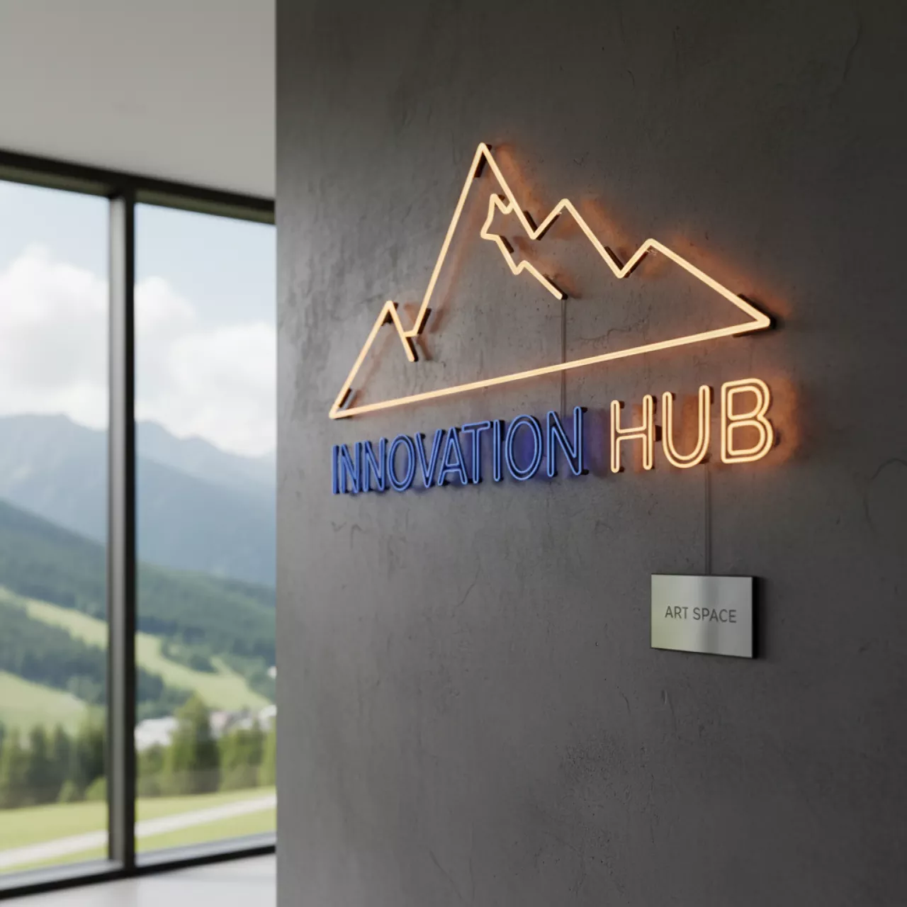 Аренда Неоновая вывеска для офиса в Golden Tulip Rosa Khutor — ART SPACE