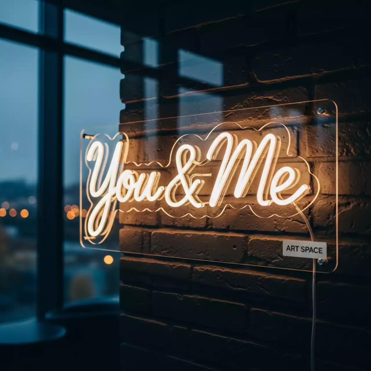 Аренда Неоновая вывеска You & Me в Boutique Hotel PORTUM 1905 — ART SPACE