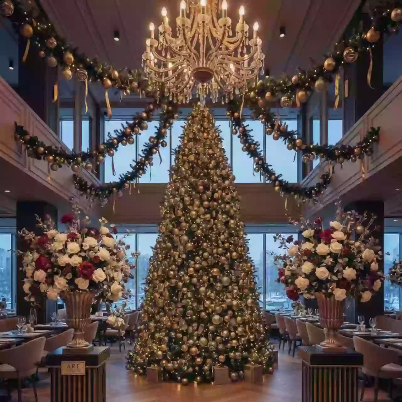 Аренда Новогоднего Декора в ресторане «Высота 5642» — ART SPACE