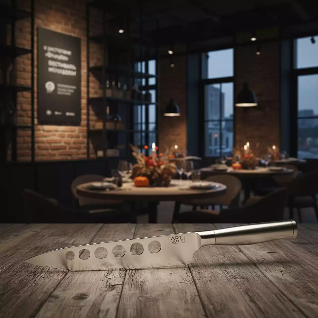 Аренда Нож BW 450 7 отверстий в ресторане «Brunello» — ART SPACE