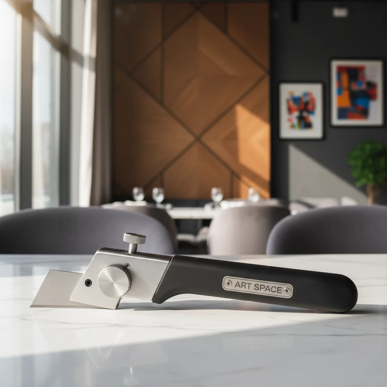 Аренда Нож для резки канавок с регулируемым углом резки в ресторане «Баран-Рапан» — ART SPACE