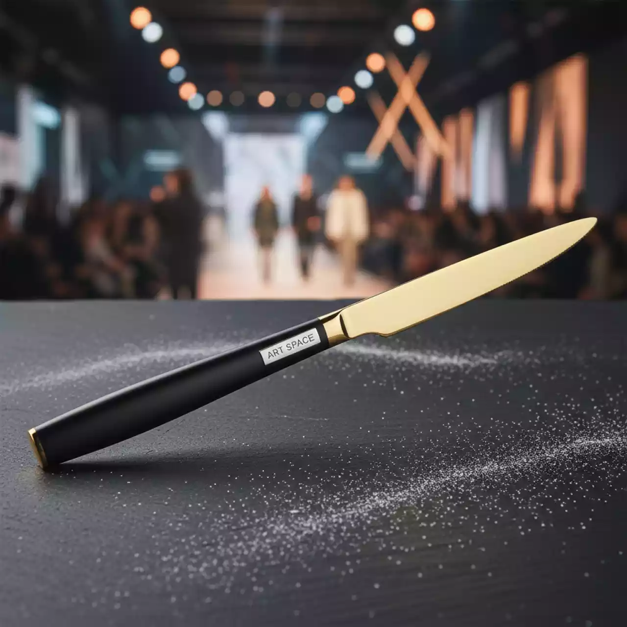 Аренда Нож столовый черно золотой Линкольн в Delta Sirius — ART SPACE