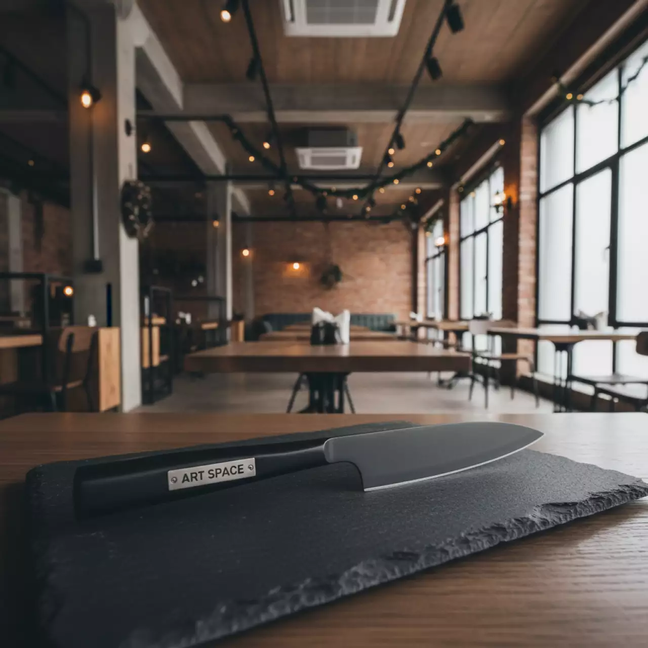 Аренда Нож столовый Sapporo черный 220 мм в ресторане «D.O.M» — ART SPACE