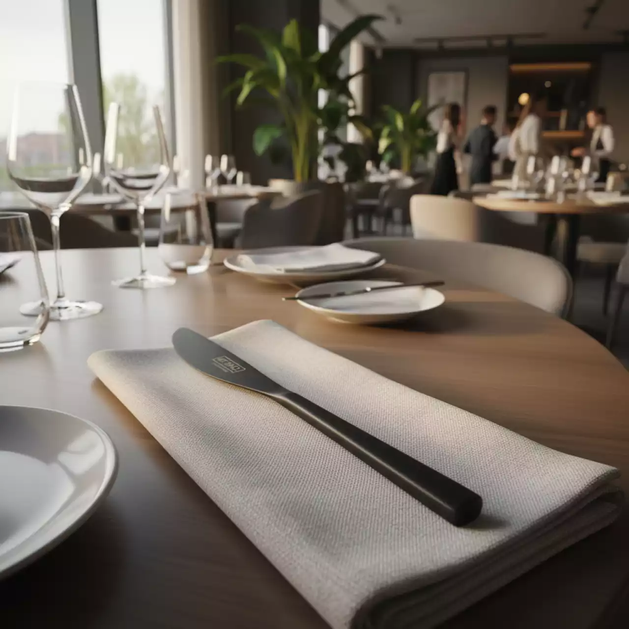 Аренда Нож столовый Sapporo L черный 220 мм в ресторане «Voda» — ART SPACE