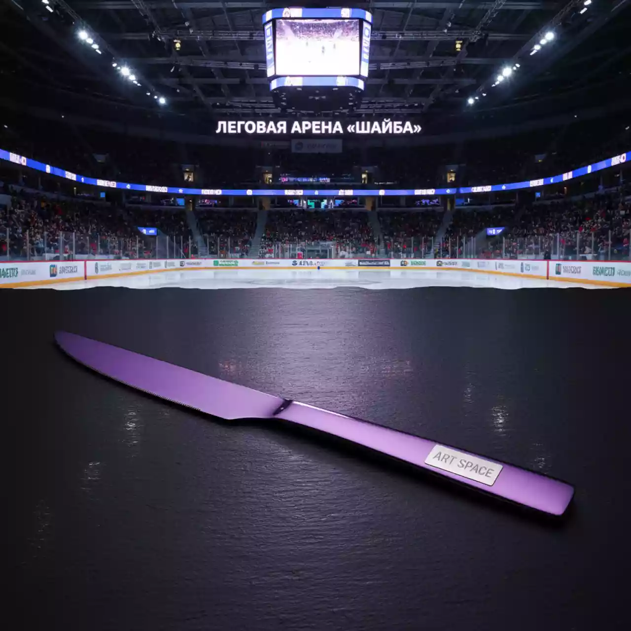 Аренда Нож столовый Sapporo L фиолетовый 220 мм в ледовой арене «Шайба» — ART SPACE