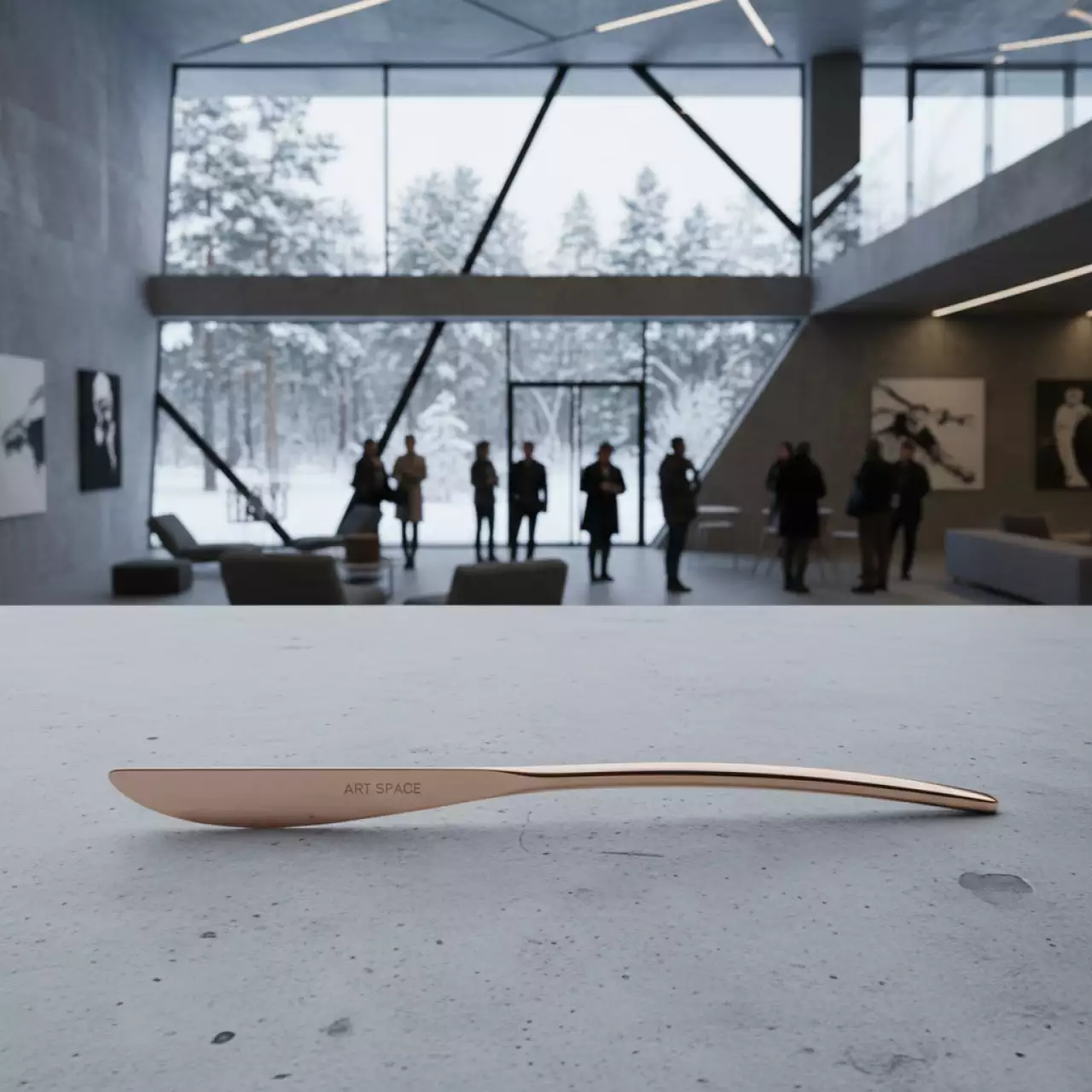 Аренда Нож закусочный Франклин розово золотой в санатории «Сочи» — ART SPACE