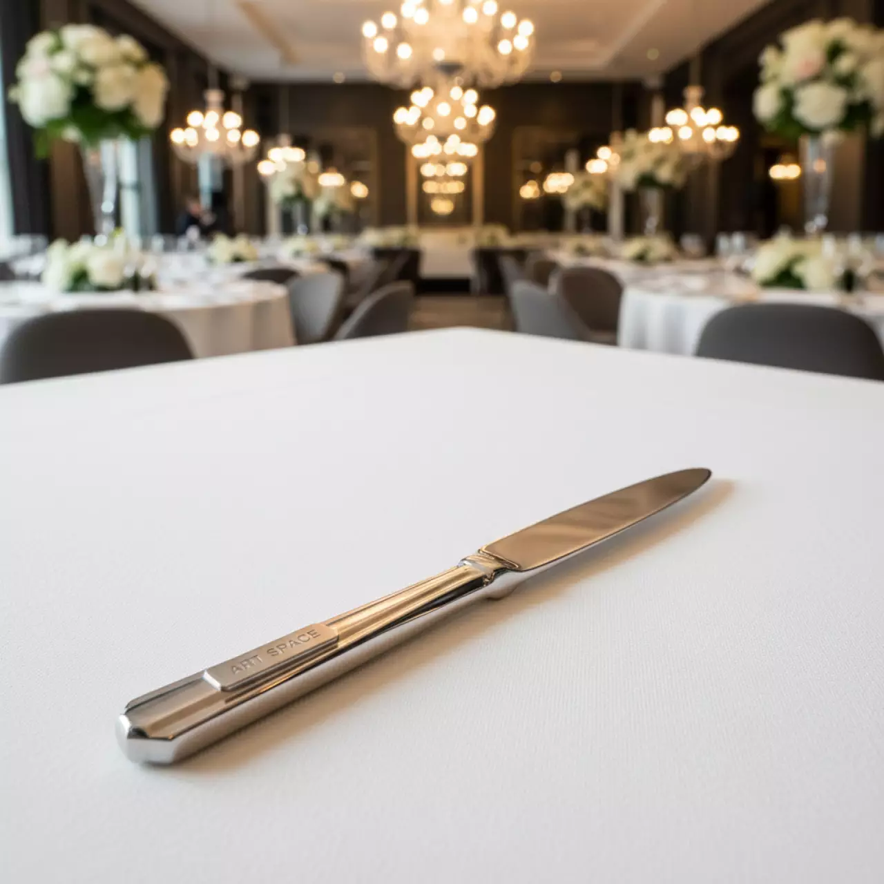 Аренда Ножа столового Франклин серебро в ресторане «La Terrazza» — ART SPACE