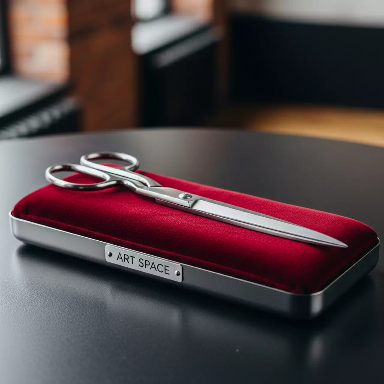 Аренда Ножницы с красной подушкой подносом в отеле «Звездный» — ART SPACE