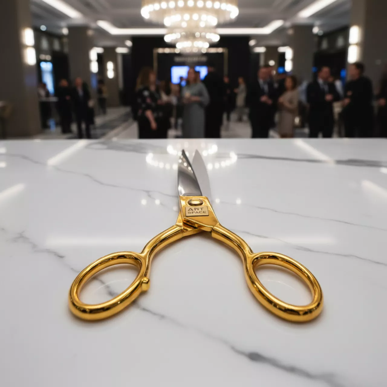 Аренда Ножницы с золотыми ручками для церемонии в казино «Сочи» — ART SPACE