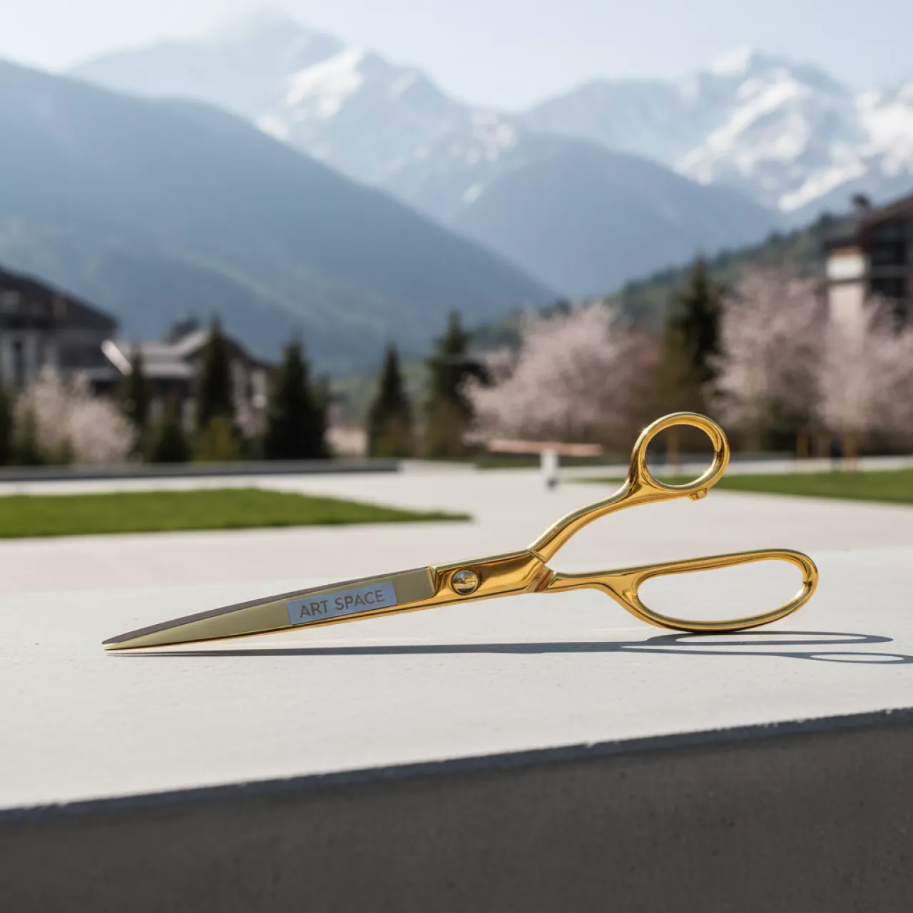 Аренда Ножницы золотые для открытия в Rixos Krasnaya Polyana — ART SPACE