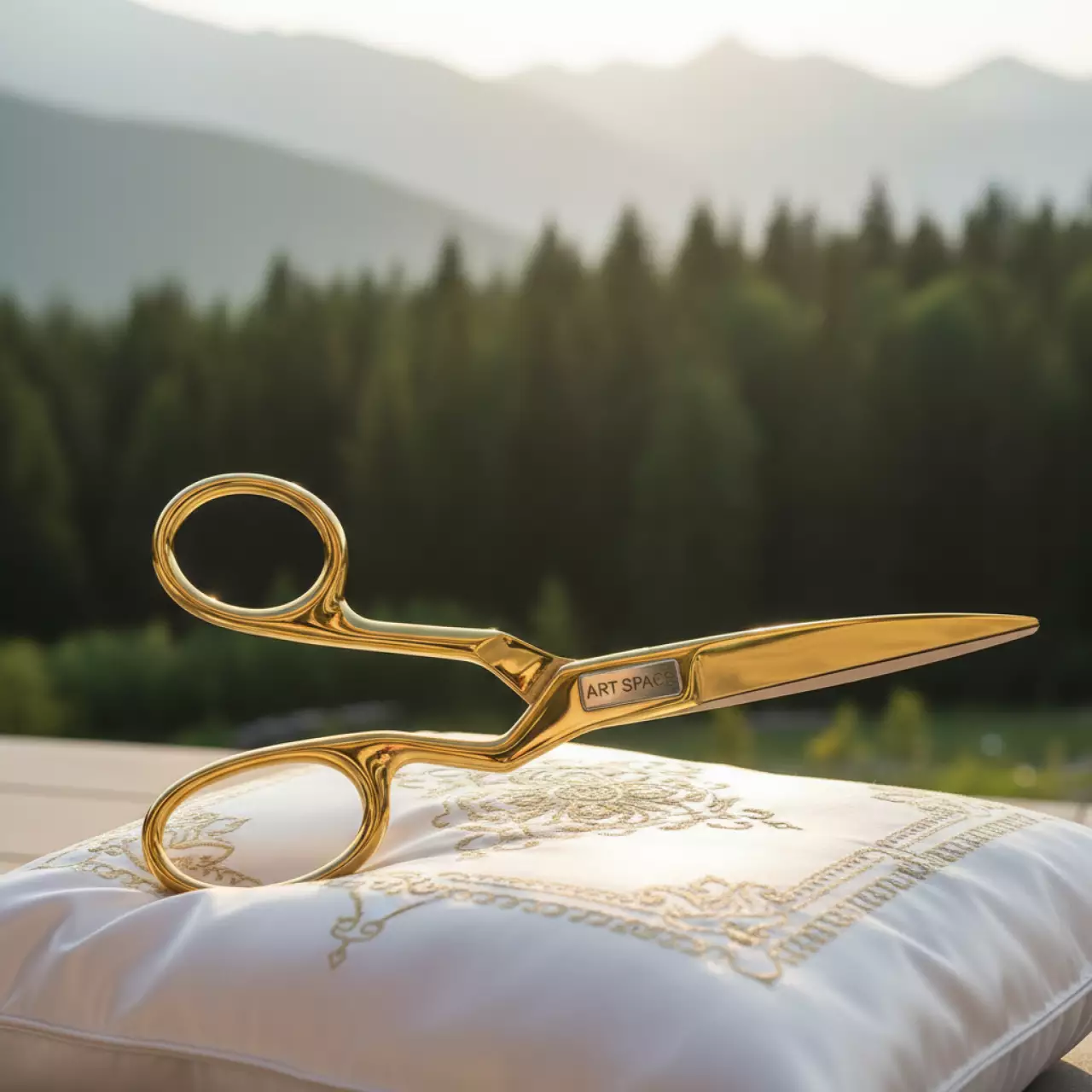 Аренда Ножницы золотые для торжественного открытия в Green Flow Hotel — ART SPACE