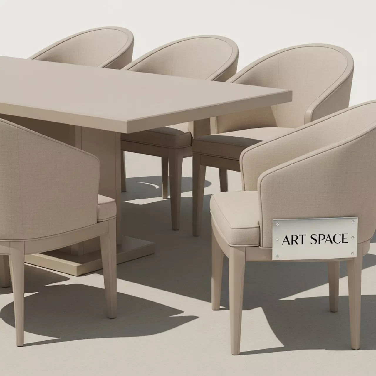 Аренда Обеденной группы MAD CM6T1 7 SET бежевый на пляже «Маяк» — ART SPACE