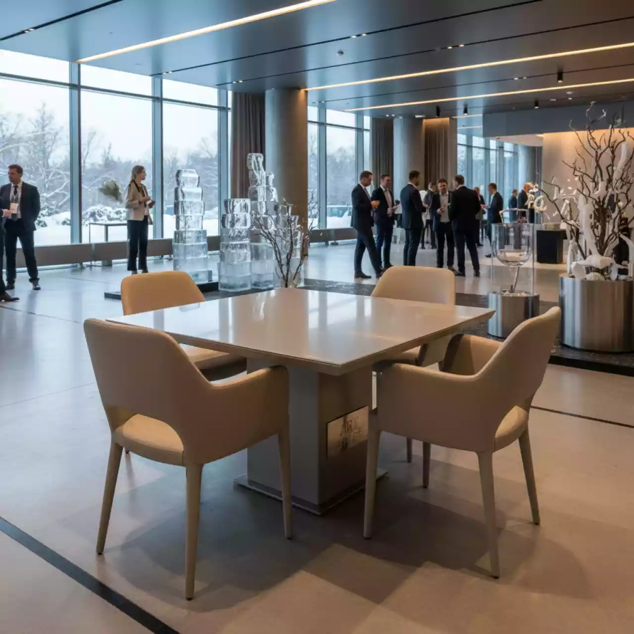 Аренда Обеденный комплект T257A Y380 W85 90x90 4 Pcs latte в Green Flow Hotel — ART SPACE