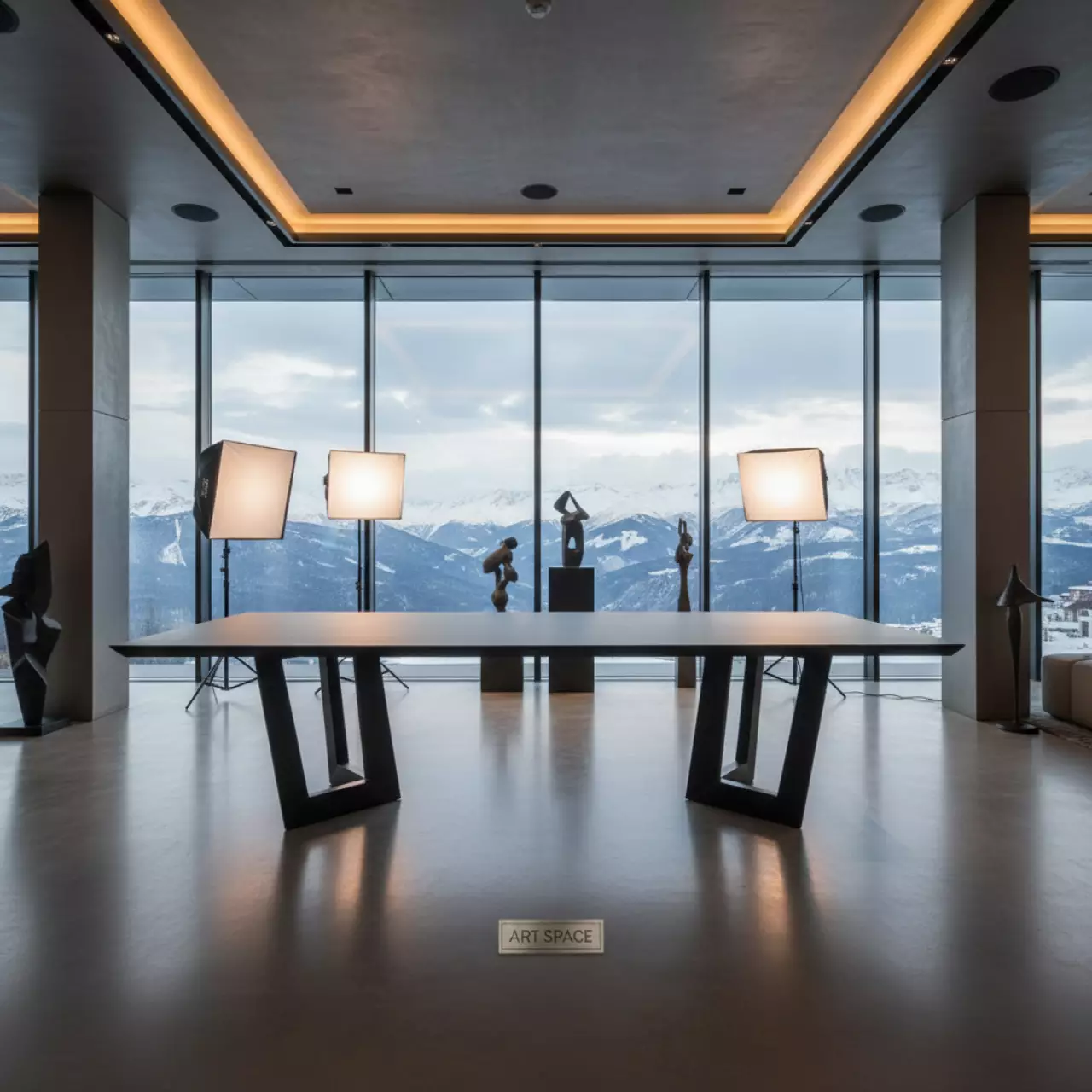 Аренда Обеденный стол черный Agenda в Rixos Krasnaya Polyana — ART SPACE