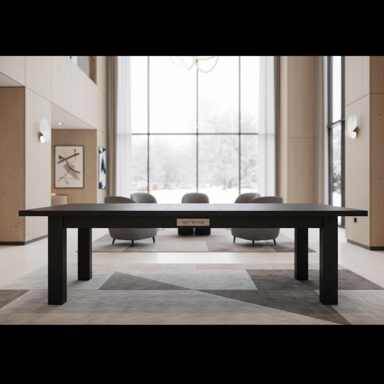 Аренда Обеденный стол раздвижной дуб черный Decorum в Radisson Collection Paradise — ART SPACE