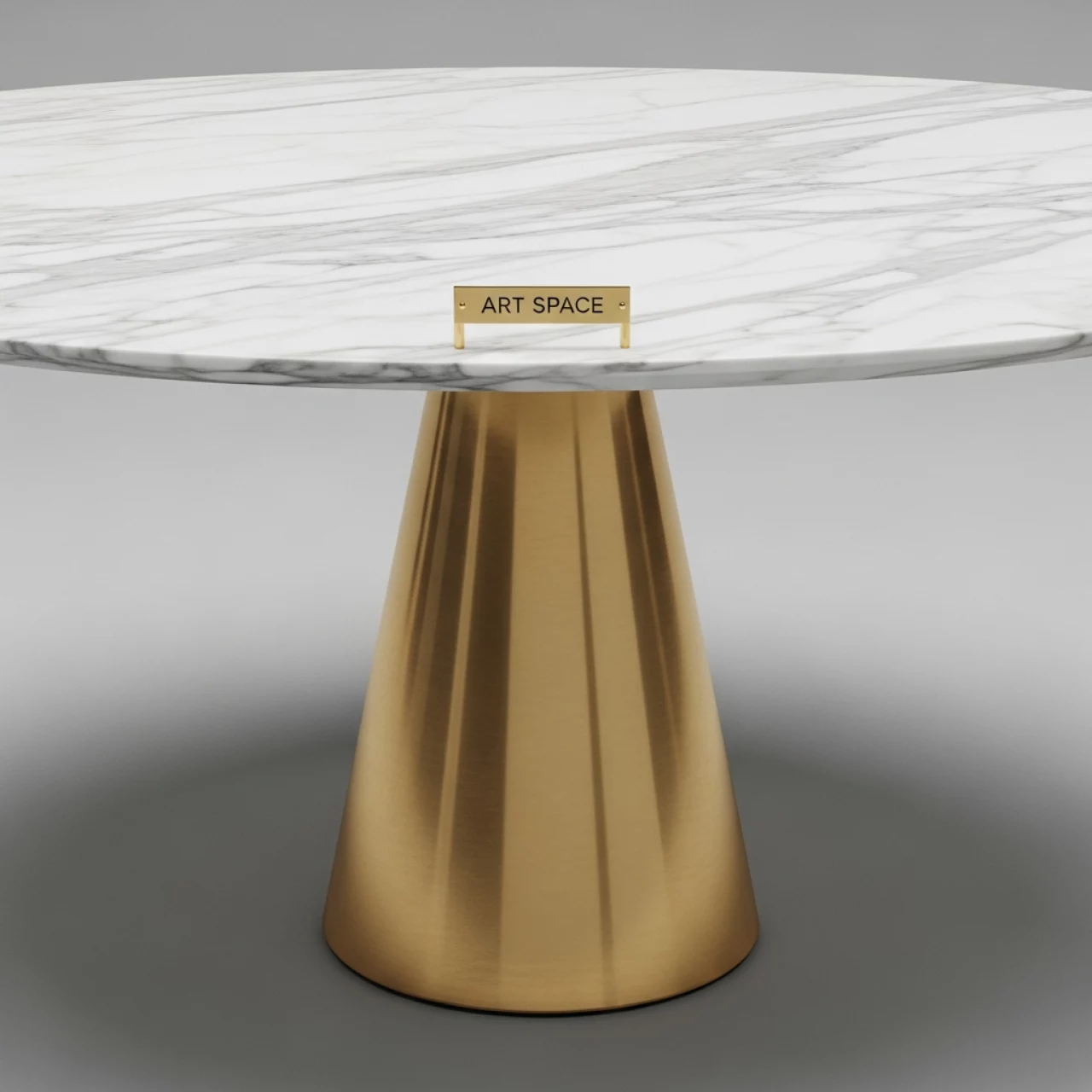Аренда Обеденный стол Rocket белый мрамор золото в Гранд Отель Сочи — ART SPACE