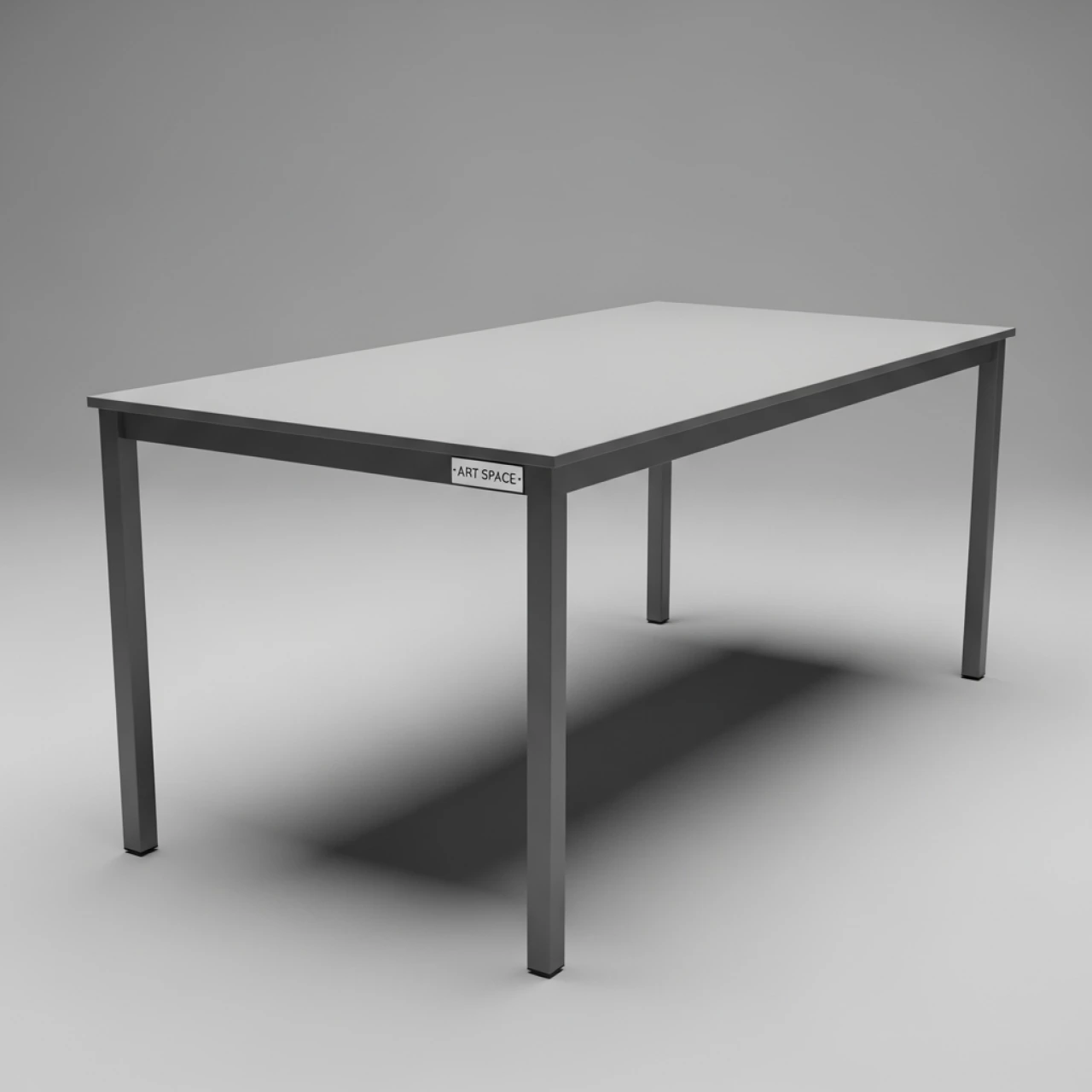 Аренда Обеденный стол Руссо из HPL 150х80 см светло серая столешница на Медальной площади — ART SPACE
