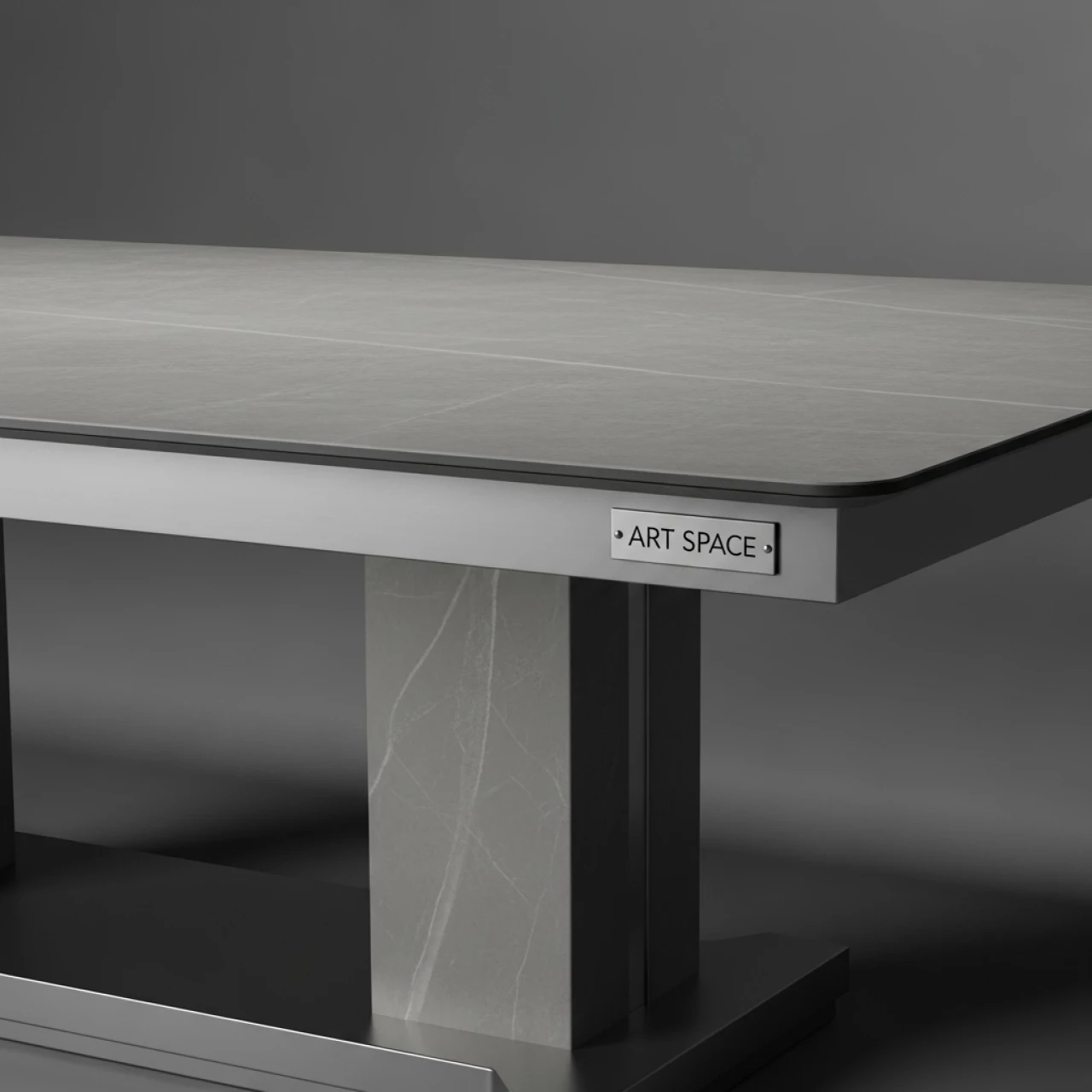 Аренда Обеденный стол серая керамика Cleverix 160 см в Сириус Арене — ART SPACE