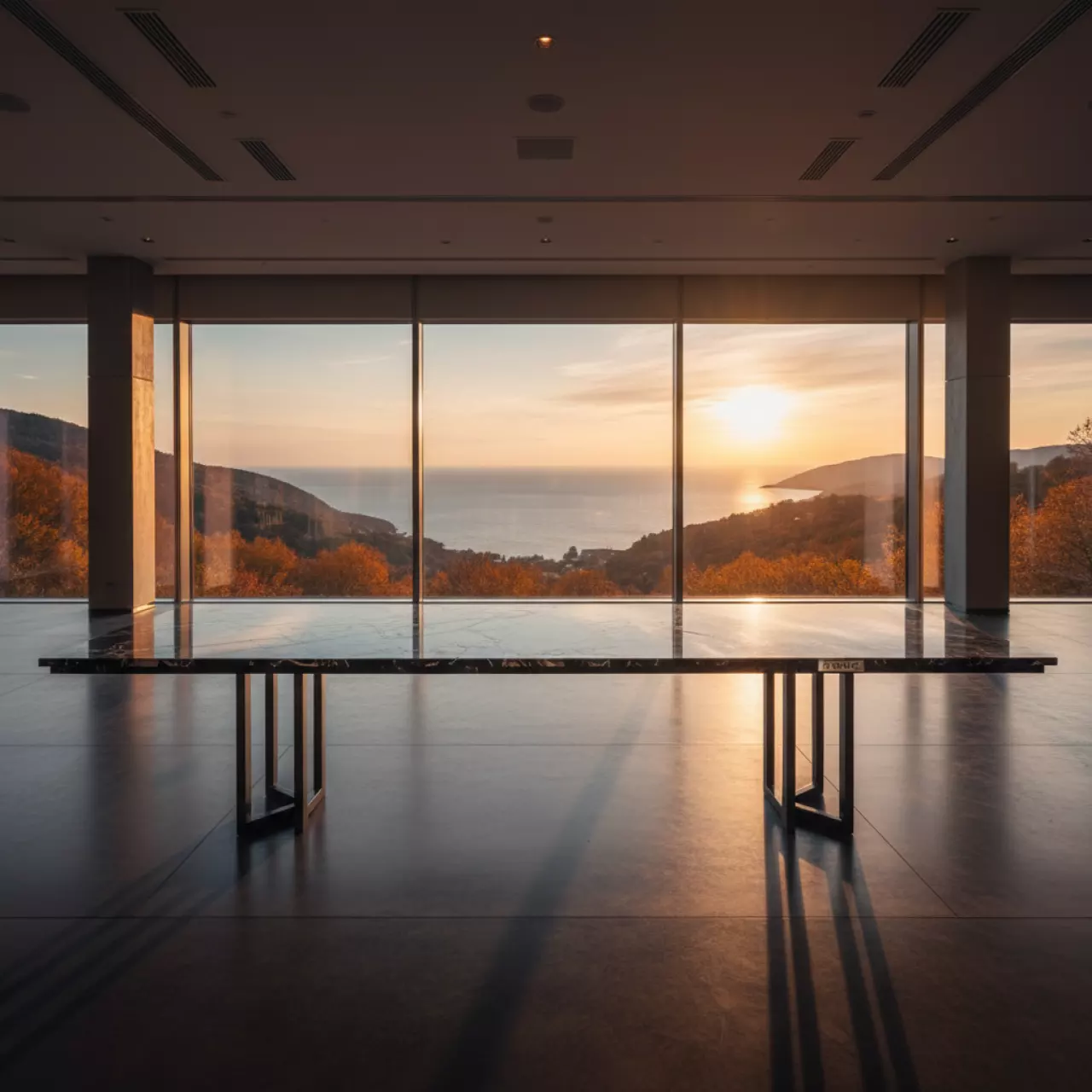 Аренда Обеденный стол Shere черный мрамор в Radisson Collection Paradise — ART SPACE