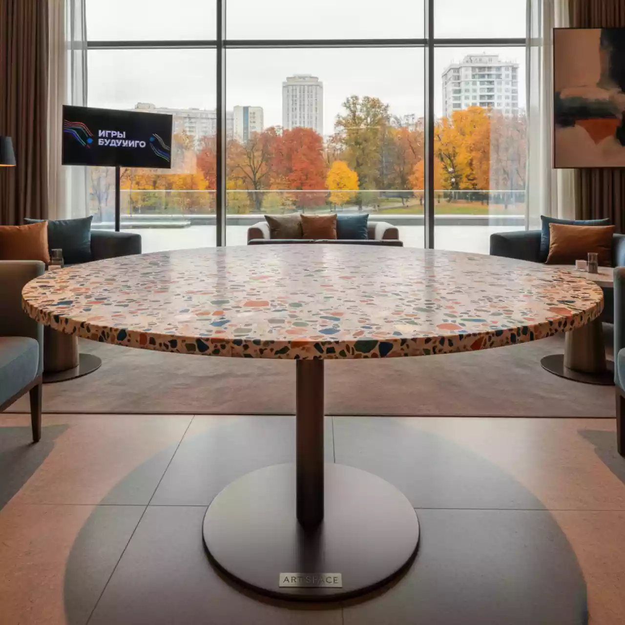 Аренда Обеденный стол Stem 90 терраццо в Rodina Grand Hotel & SPA — ART SPACE