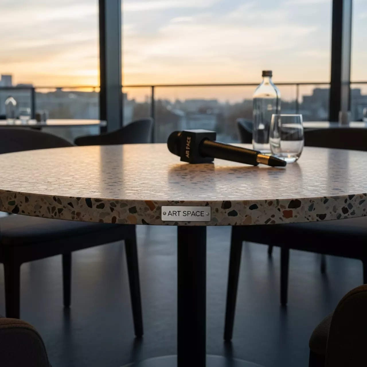 Аренда Обеденный стол Stem терраццо 90 в ресторане «Sanremo» — ART SPACE