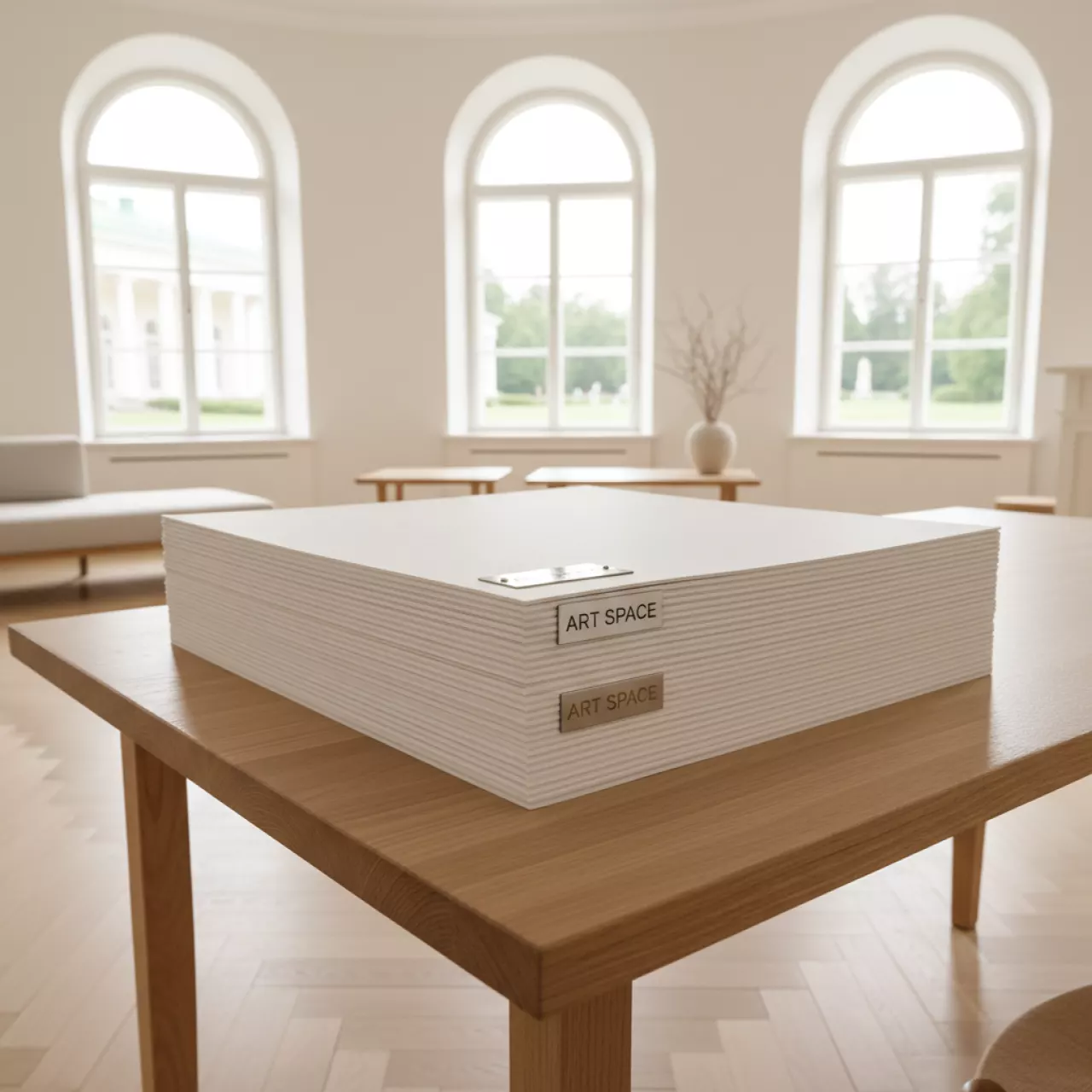 Аренда Обложка картонная для переплета лен A3 230 м² белая в усадьбе Голицына — ART SPACE