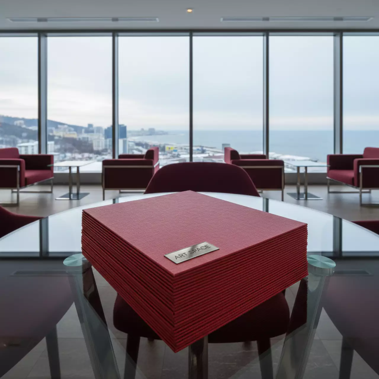 Аренда Обложка картонная для переплета лен A4 250 м² красная на Имеретинской набережной — ART SPACE