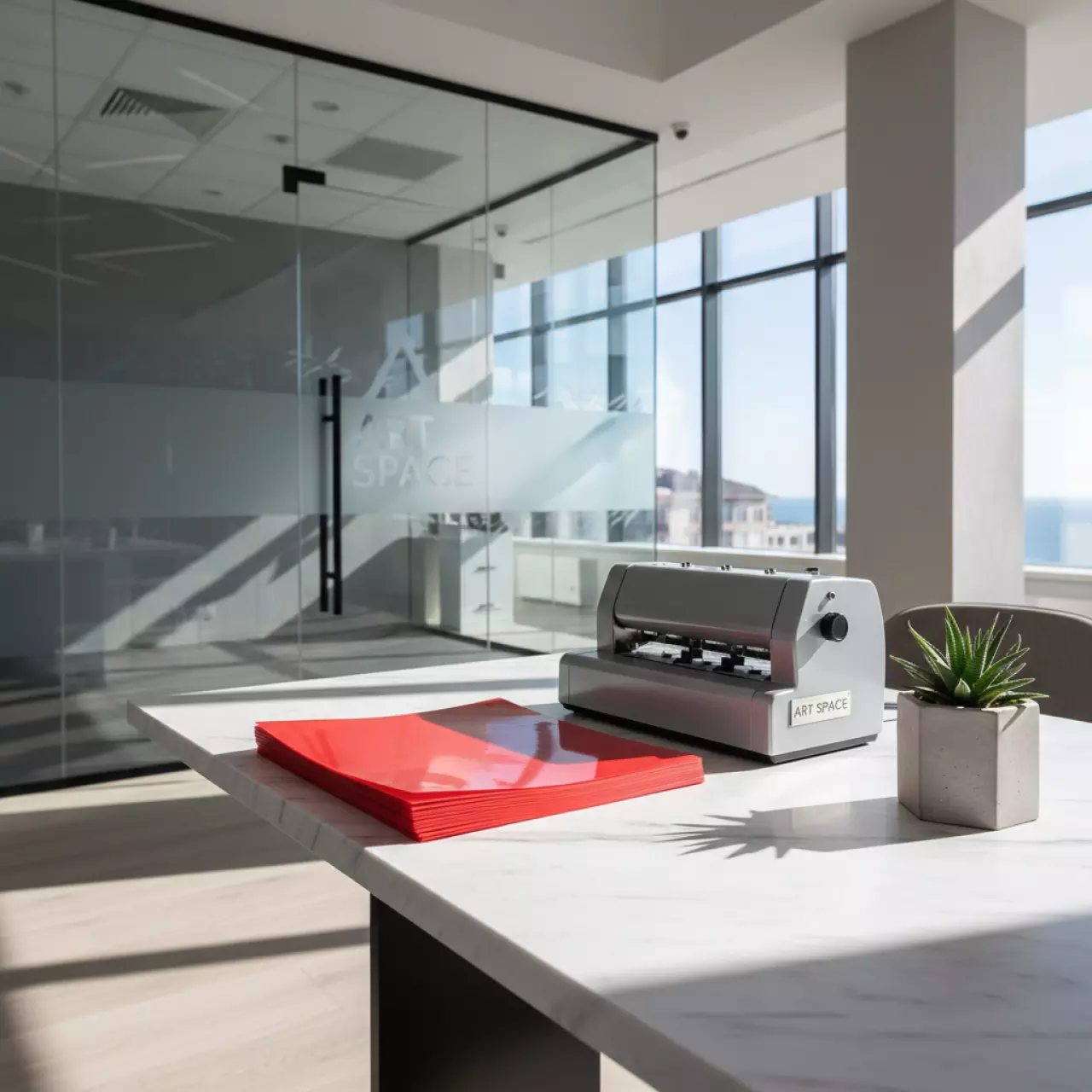 Аренда Обложки для переплета пластиковые красные Lamirel Transparent A4 150 мкм 100 штук в санатории «Черноморье» — ART SPACE