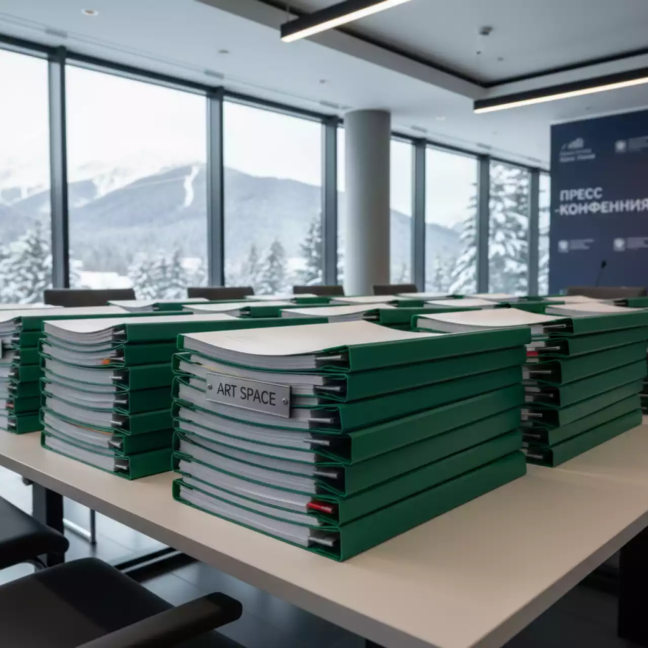 Аренда Обложки для переплета пластиковые непрозрачные ПП зеленые A4 40 мм в Гранд Отель Поляна — ART SPACE