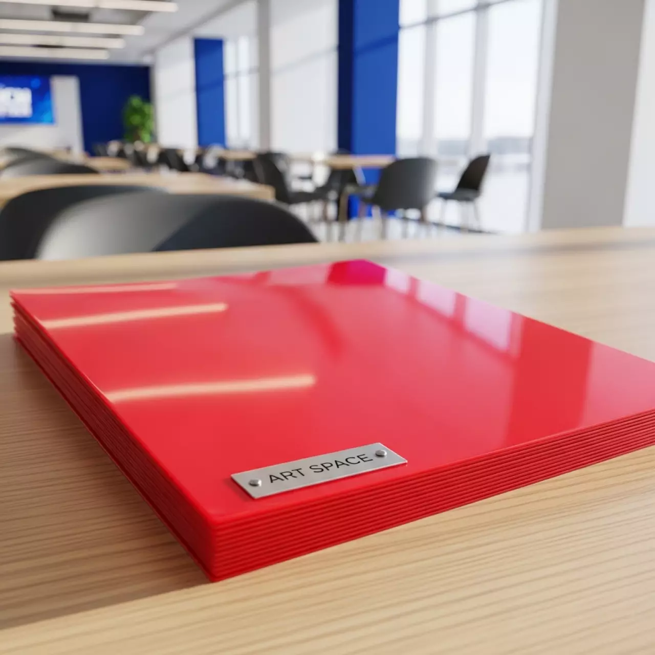 Аренда Обложки для переплета пластиковые прозрачные без текстуры A4 20 мм красные в банкетном зале «Дельфин» — ART SPACE