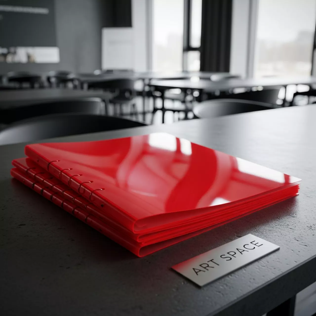 Аренда Обложки для переплета пластиковые прозрачные без текстуры красные A4 20 мм в Radisson Hotel Rosa Khutor — ART SPACE