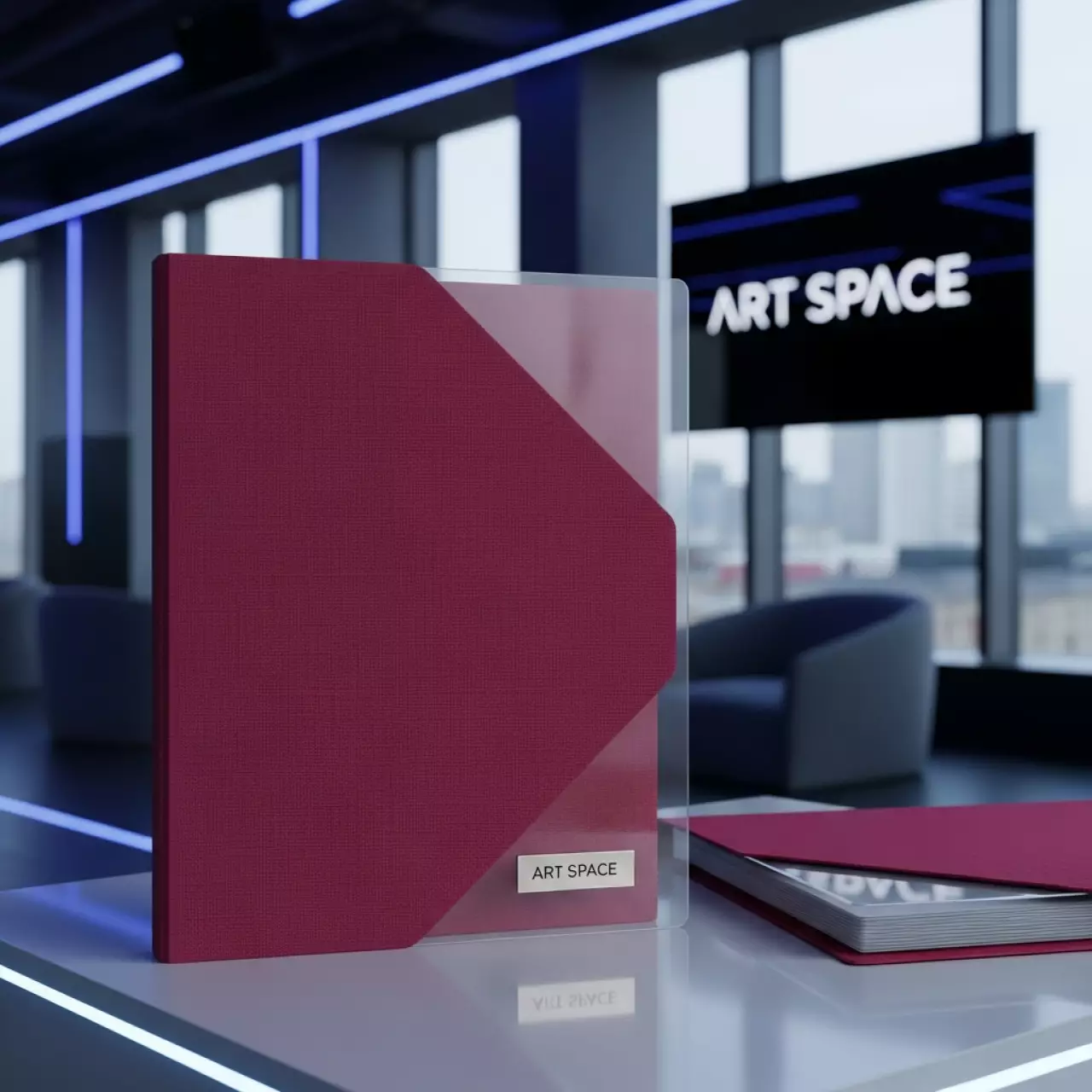 Аренда Обложки мягкие Metalbind C BIND A4 O Softclear 10 мм текстура лен бордовые в Panorama by Mercure — ART SPACE