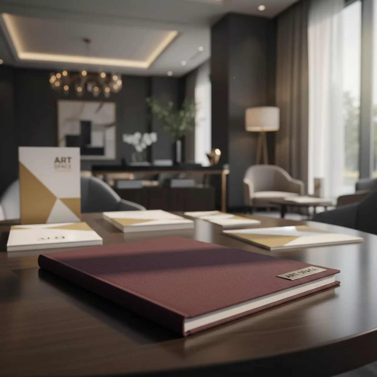 Аренда Обложки твердые Metalbind O Hard Cover Classic Slim 304х212 мм ткань без окна бордовые в Mövenpick Hotel — ART SPACE